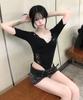 ETRE AU SOMMET Bust Line Lace Bodysuit (Black)