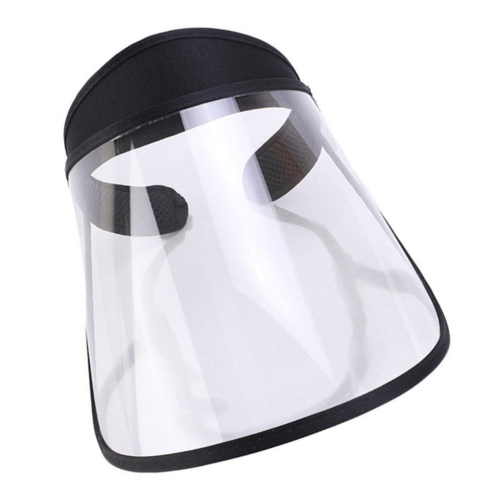 Empty Plastic Protective Cap Lightweight Uv Sun Shield Hat with Clear Face Cover for Biking Motorcycling Hiking Walking and
