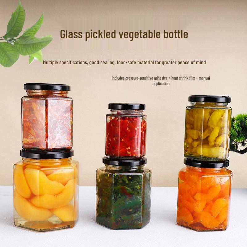 

Transparent Glass Sealed Jar - 500g Square/Round for Honey, Jam, or Lard 45ml with Lid