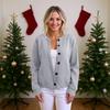 Women'S  Sweater Cute Fun Printing Sweater Fall And Winter Long Sleeve Knitted Sweater