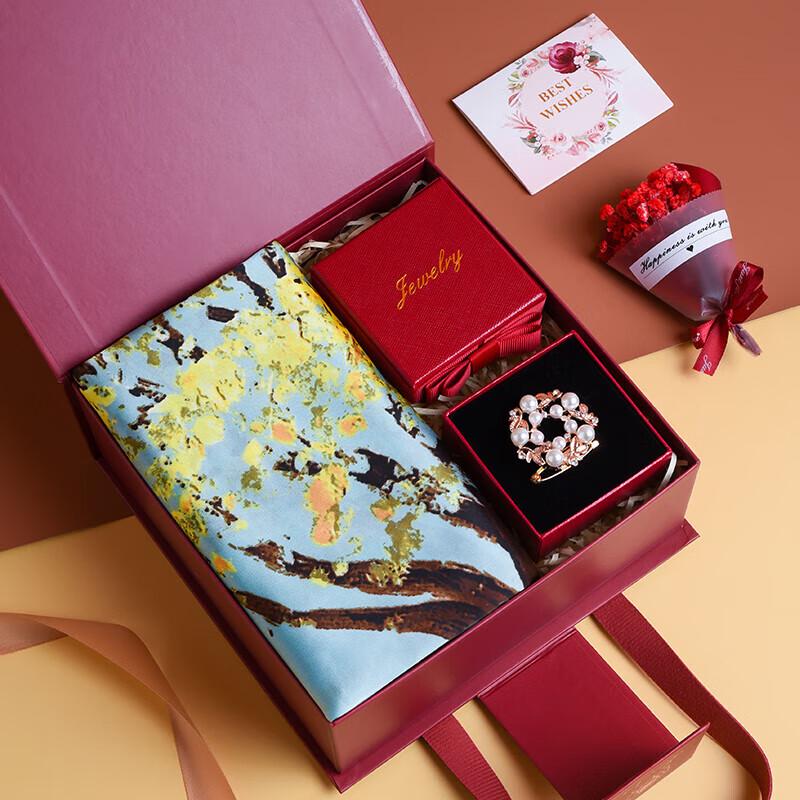 Hang Si Fu Elegant Polyester Scarf Gift Set