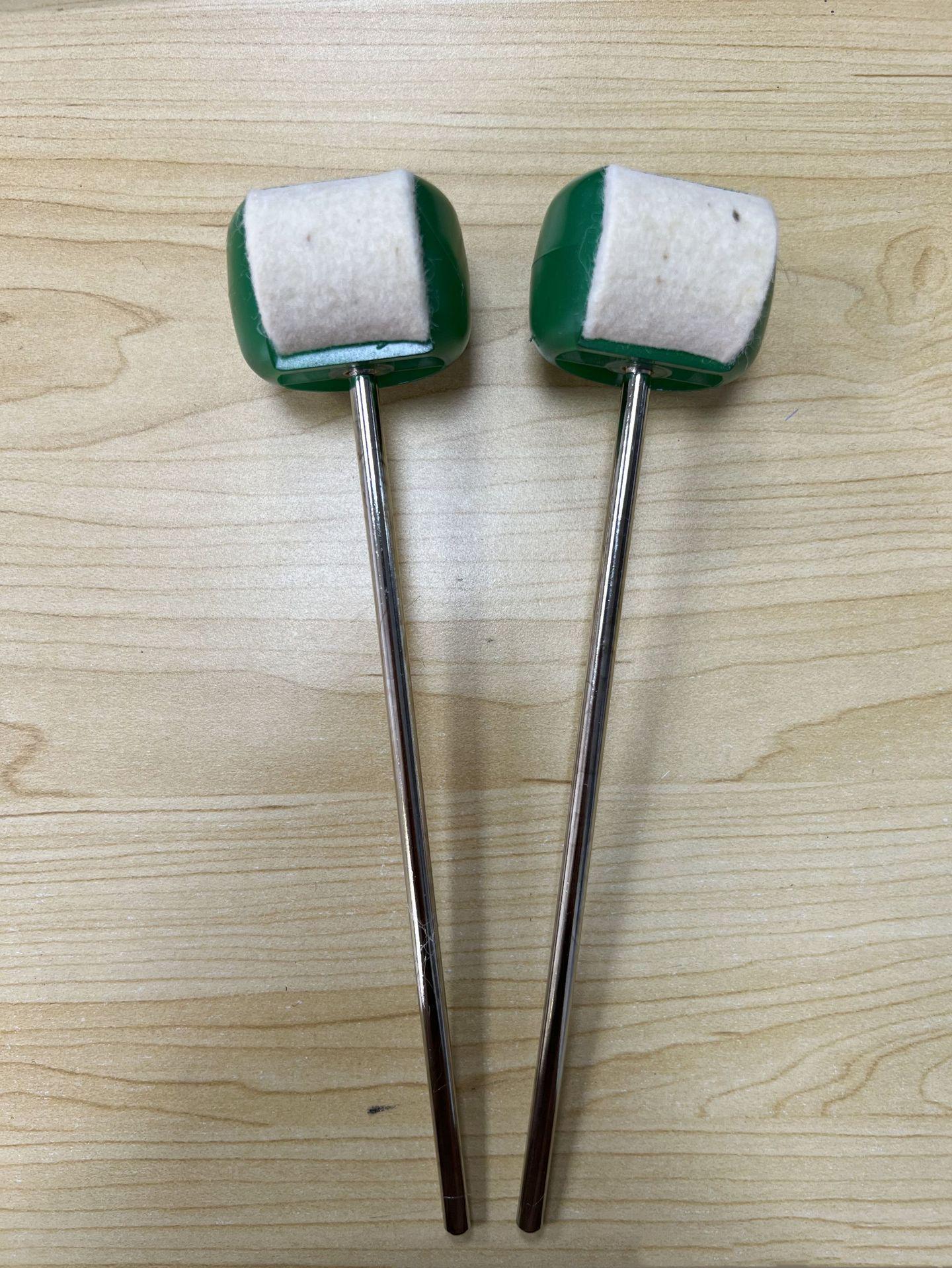 

Шумопоглинаюча головка палички для педалі барабана зі стійкою для зберігання Set of 2 зелений