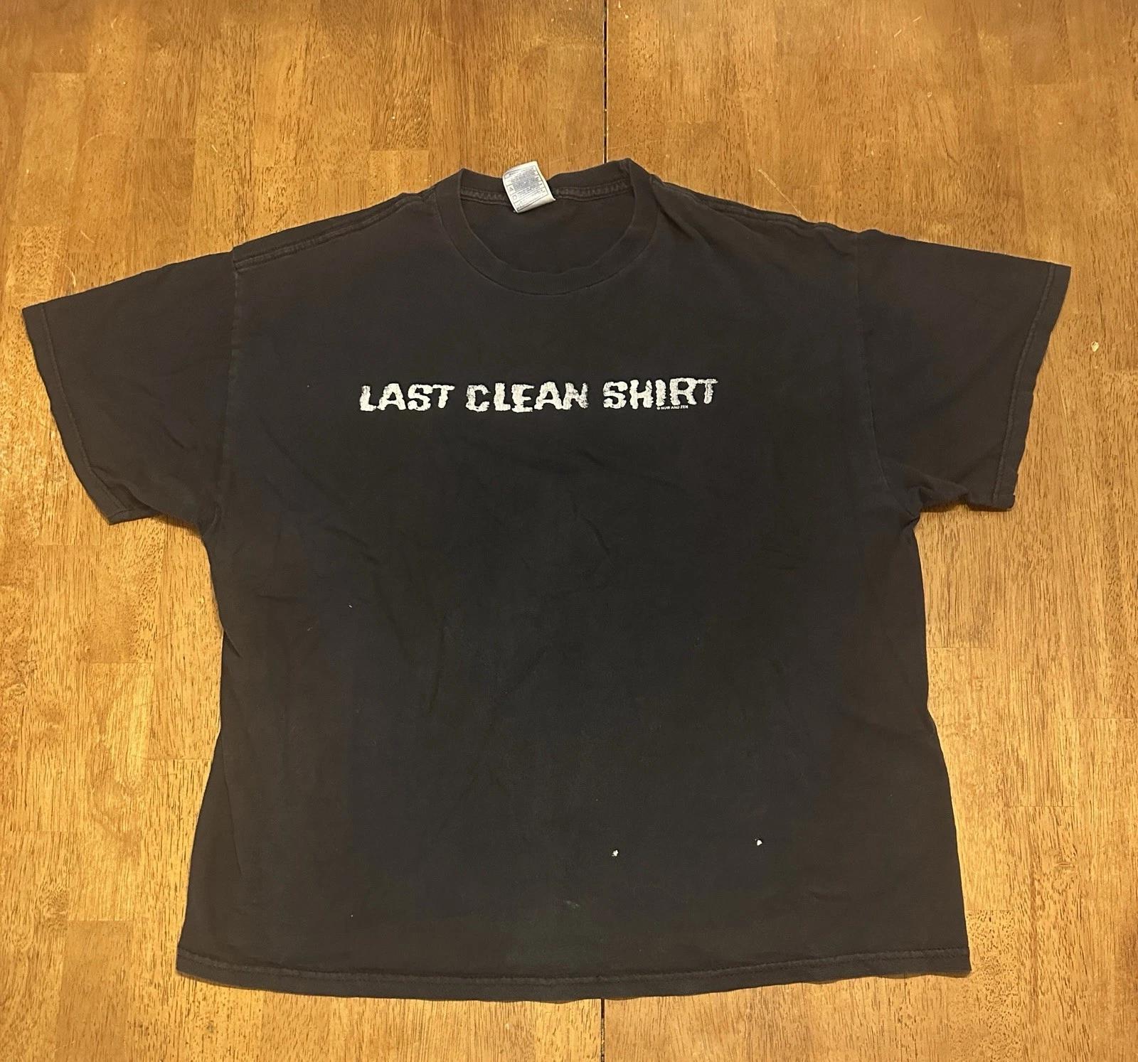 Vintage Word Last Clean T Shirt XL Funny Y2K 3XL