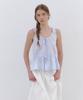 CLUNY Soft Ribbon Shirring Blouse - White