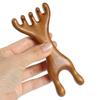 Body Meridian Massage Comb Sandalwood Deer Antlers Wide Tooth Acupuncture Help Blood Circulation Anti-static Smooth Hair