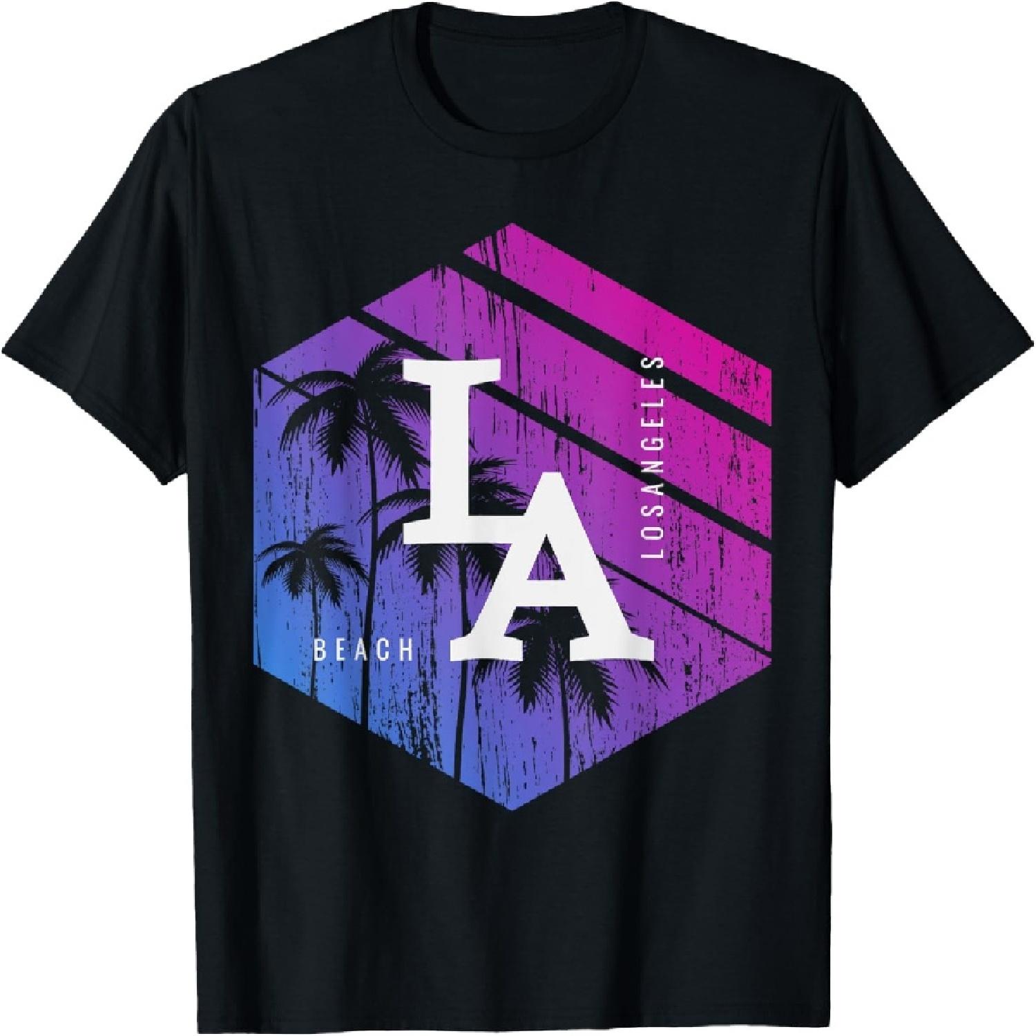 LA Los Angeles Beach T-Shirt for Men Women Girls Kids XXXXXL разноцветный