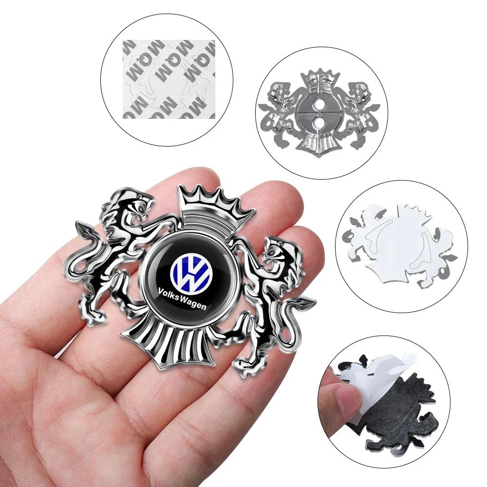 2pcs Silver 3D Metal Car Badge Trunk Window Sticker For VW R Jetta Golf Beetle CC GTI R32 MK4 motion Polo Auto Accessories DecalNB3