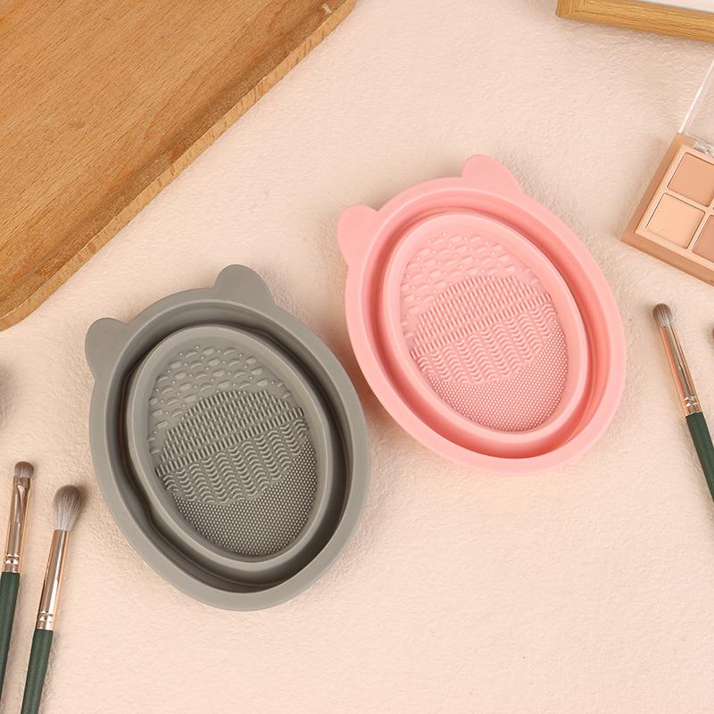 Makeup Brush Cleaner Cleaning Bowl Brush Tool Set Thorough Cleaning Without Hurting Bristles Wet & Dry Powder Puff Dry Cleaner