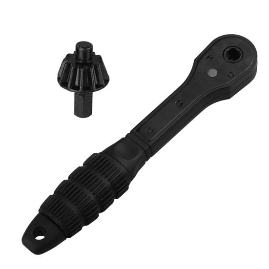 Ratchet Drill Chuck Key Wrench Anti-Slip Handle Ergonomic Multipurpose Universal Double Head Drill Press Chuck Key Mini Ratchet Spanner