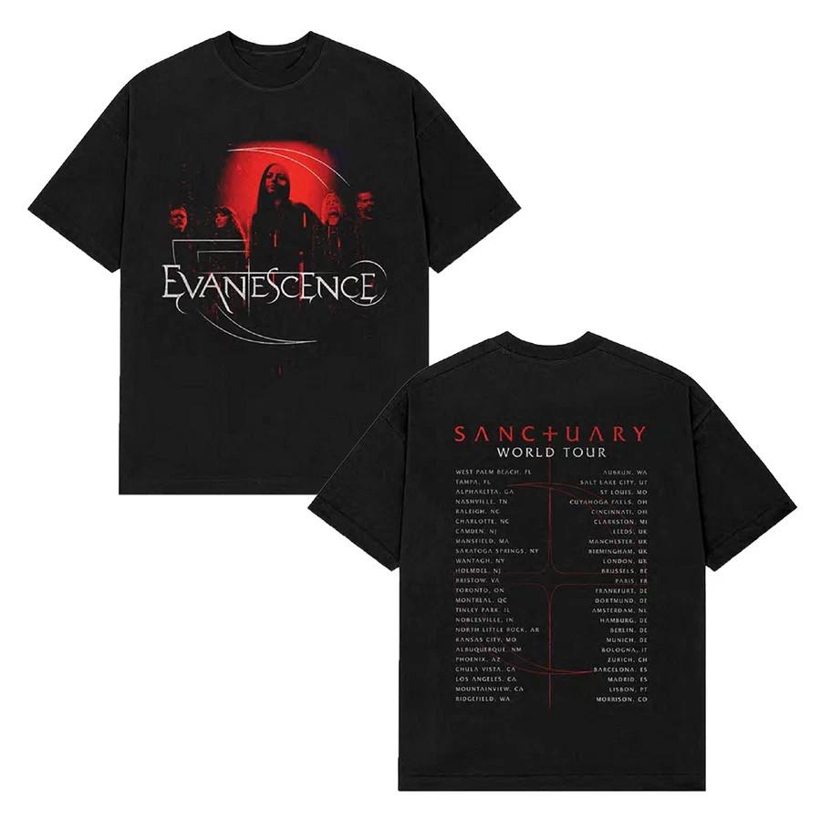Evanescence 2026 World Tour Merch Group Itin Two Sided T- Shirt XXL