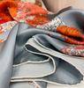 Silk Light Flower Horse Silk Crepe Satin 110 Large Square Scarf Autumn And Winter Mulberry Silk Silk Scarf Women'S Shawl Scarf