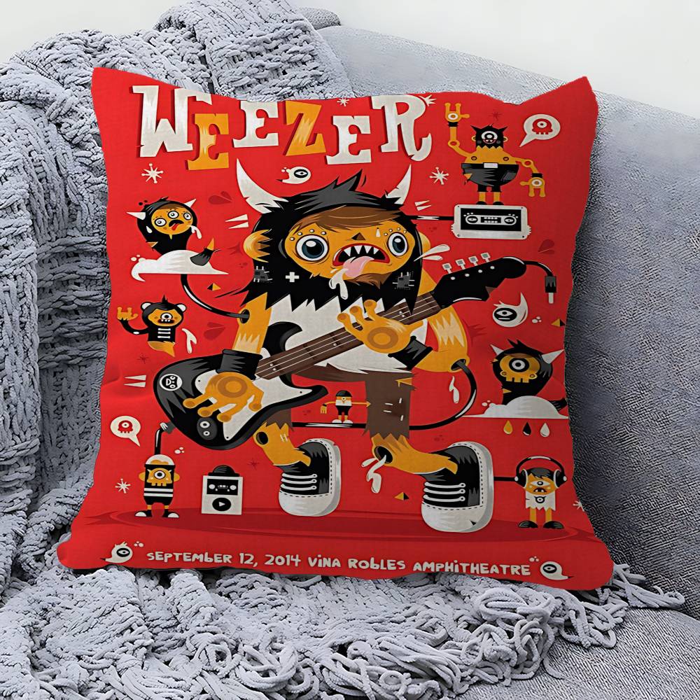 

Weezer Music Band Cushion Cover Polyester Sofa Cushions Decorative Throw Pillows Home Decoration Pillowcover 30X30cm