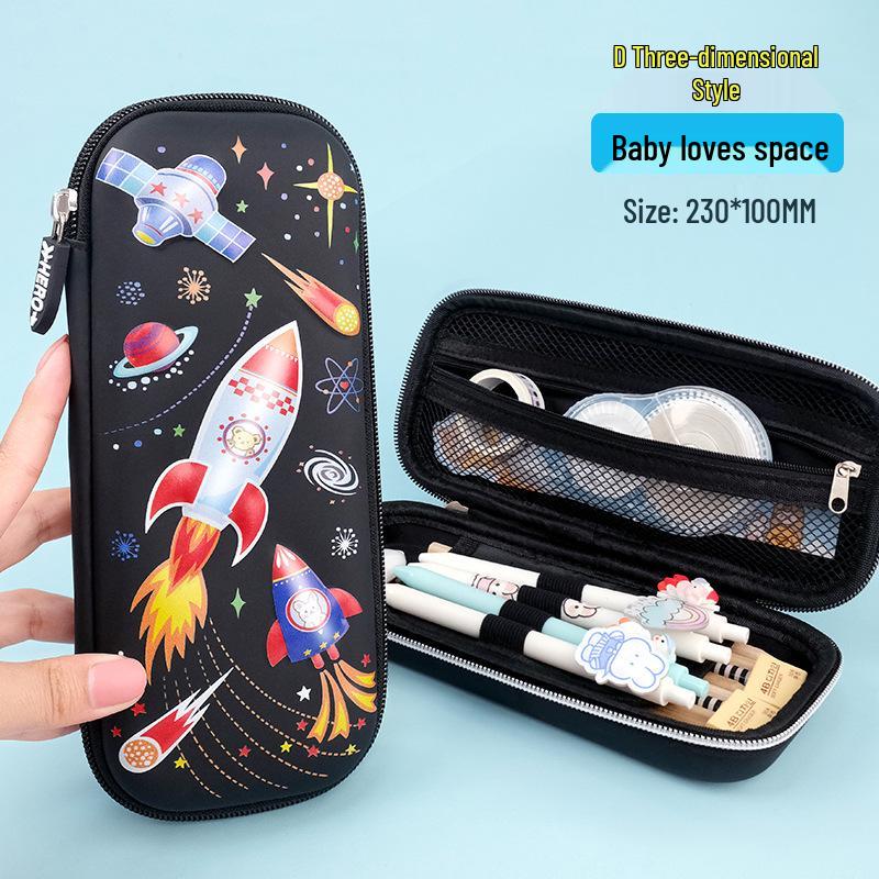 3D Stereo Pencil Case: Large Capacity, Dirt-Resistant, Cute Milky White School Supplies Stationery Bag