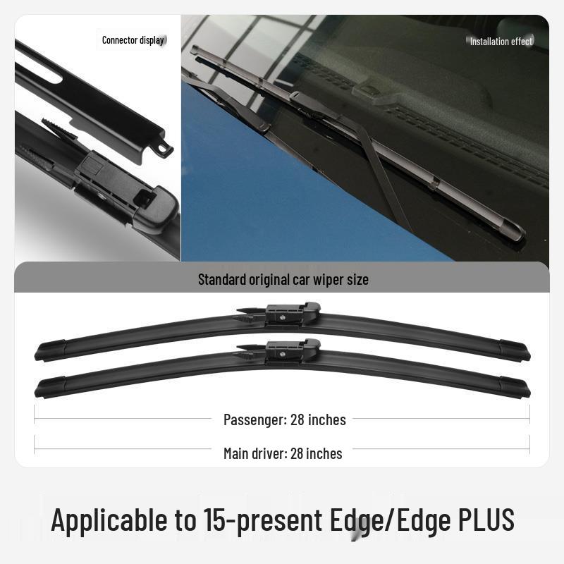 

Ford Edge PLUS Rear Wiper Blades - 2021 Model Car Accessory, 21 & 18 with Rubber Strips 09-14 Imported Edge [Rear Wiper]