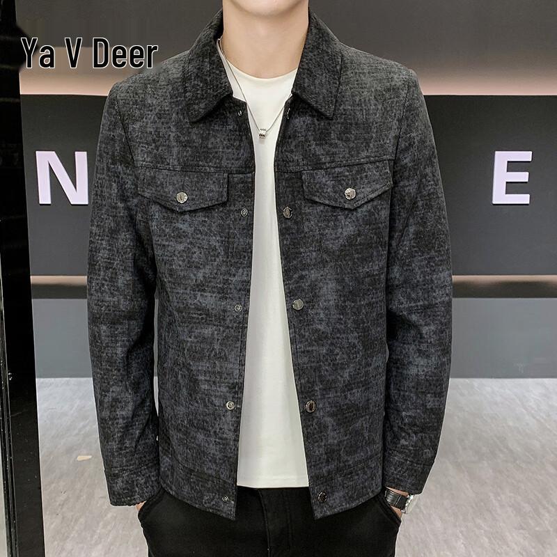 Men s Jacquard Lapel Jacket 3XL