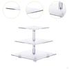 Acrylic Cupcake Stand Clear Holder Serving Tray Decorative Platter for Party