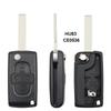 KEYYOU 4 Lichtknöpfe Autoschlüssel Hülle Anhänger Für Peugeot 206 407 307 607 Für Citroen C2 C3 C4 C5 C6 Berlingo CE0523 CE0536 Neu