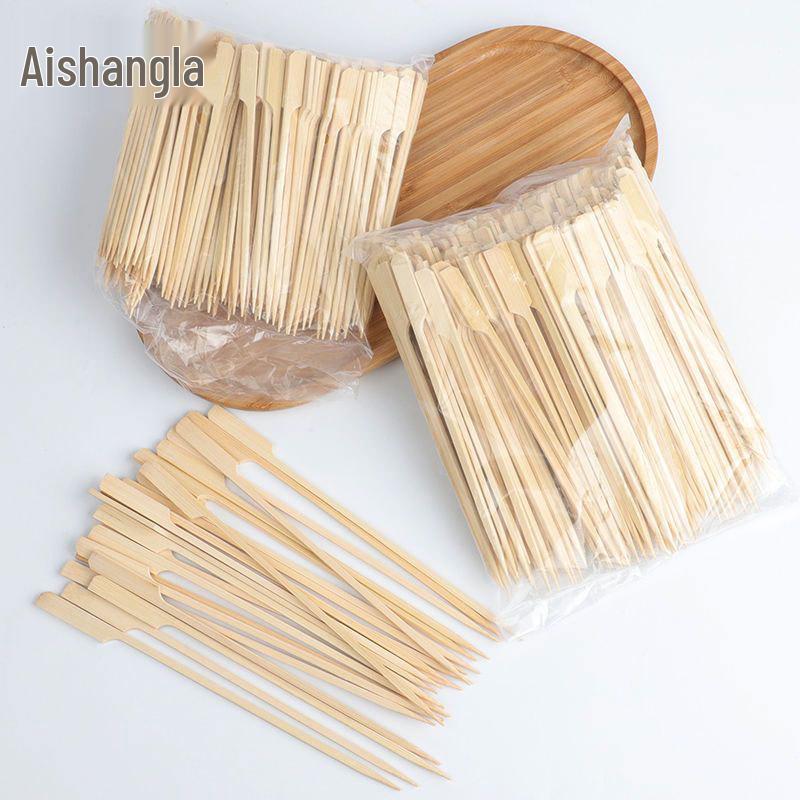 Bamboo Skewers for Grilling Oden and Bobo Chicken with Disposable Handles
