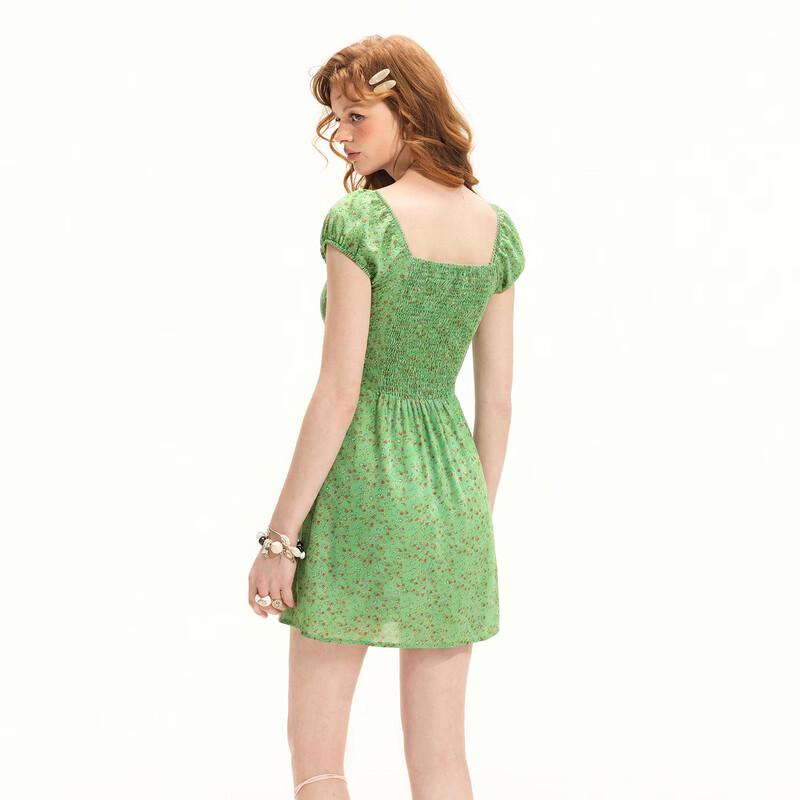 unifree Summer Floral Bow-Knot A-Line Dress
