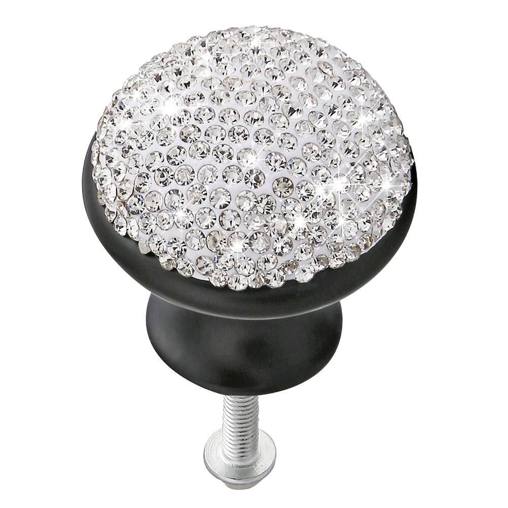 Aluminum Alloy Door Knobs Black Rhinestone Mushroom Shape Creative Pull Handle Cabinet Drawer Cupboard Shining Alloy Knobs
