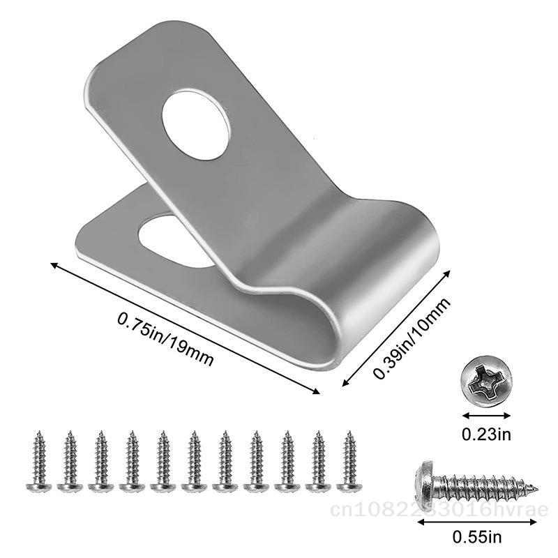 100 Pcs Agricultural Fence Clips with Mounting Screws ,Livestock Fence Fastener Clips for Securing Wire Mesh to Fence Posts