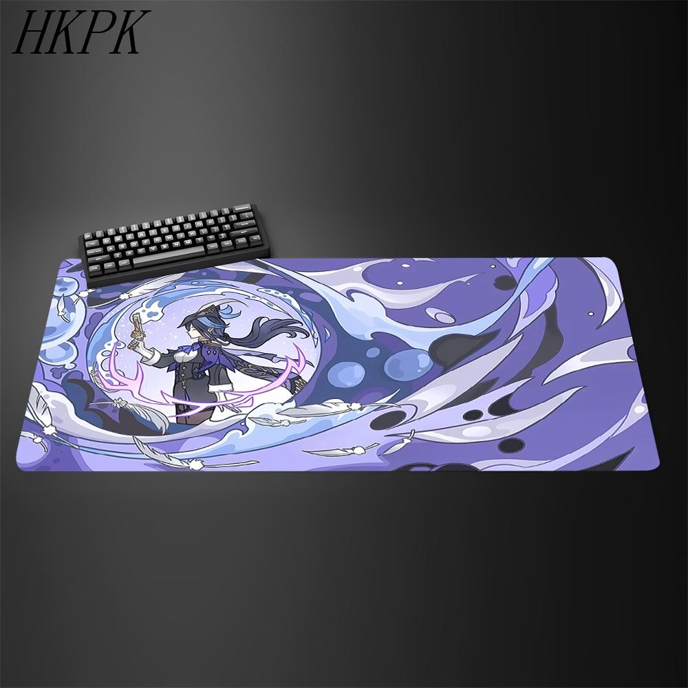 Anime Game Furina HuTao YaeMiko Raiden Keqing XXL Genshin Impact Large Mousepad Rubber Mouse Pad Keyboard Desk Nonslip Mat Xxl