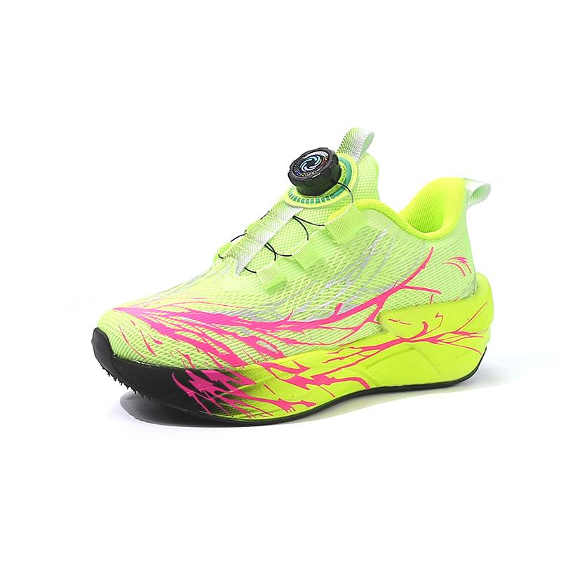 

Children Running Shoes School Training Match Cushioning Anti Slip Tennis Shoes Mesh Rebound Comfortable Casual Sneakers for Kids EU28 жёлтый