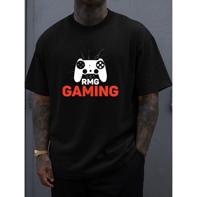 European Size RMG Gaming Controller Tee for Men, Featuring a Stylish Black Graphic T-Shirt for 2026. This Elegant Classic Casual Tee