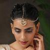Pearl Pendant Hair Chain Female Exotic Ethnic Style Rhinestones Forehead Traditional Bride's Wedding Headwear