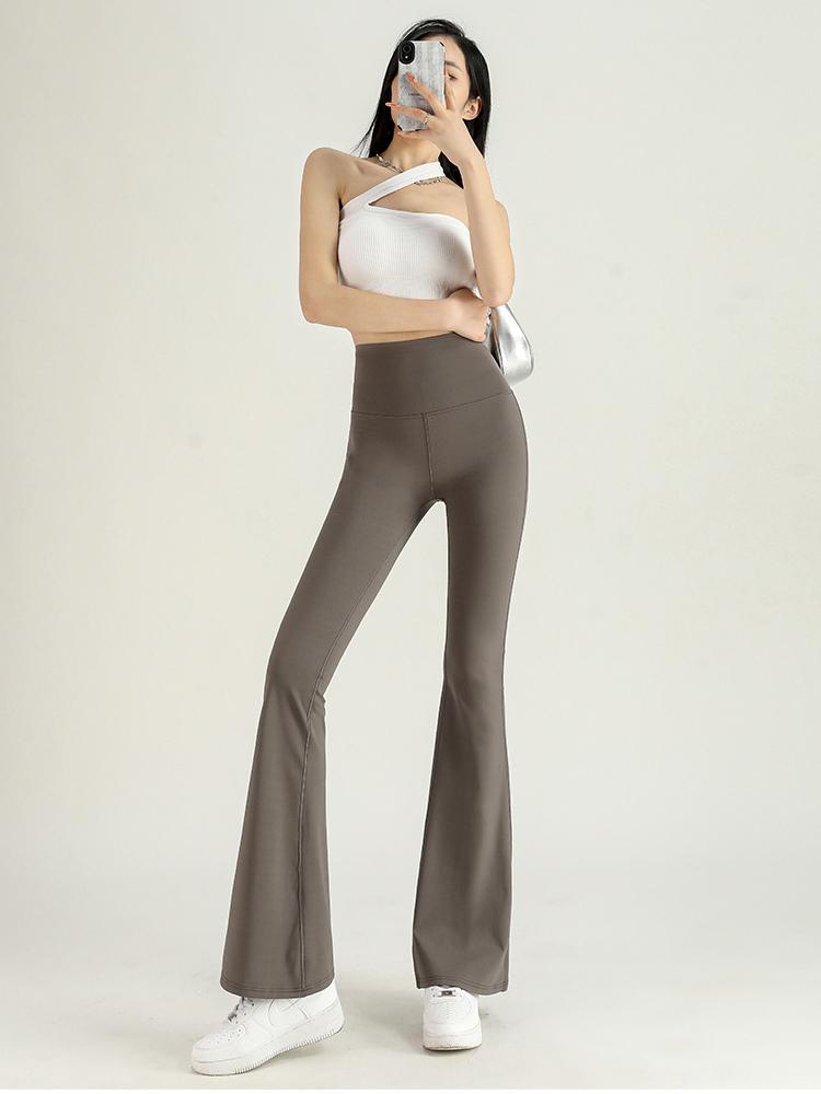 Schwarz Shark Flare Hosen Frauen Herbst Hohe Taille Slim Fit Leggings Casual Koreanische Hosen Weibliche Breite Bein Hosen