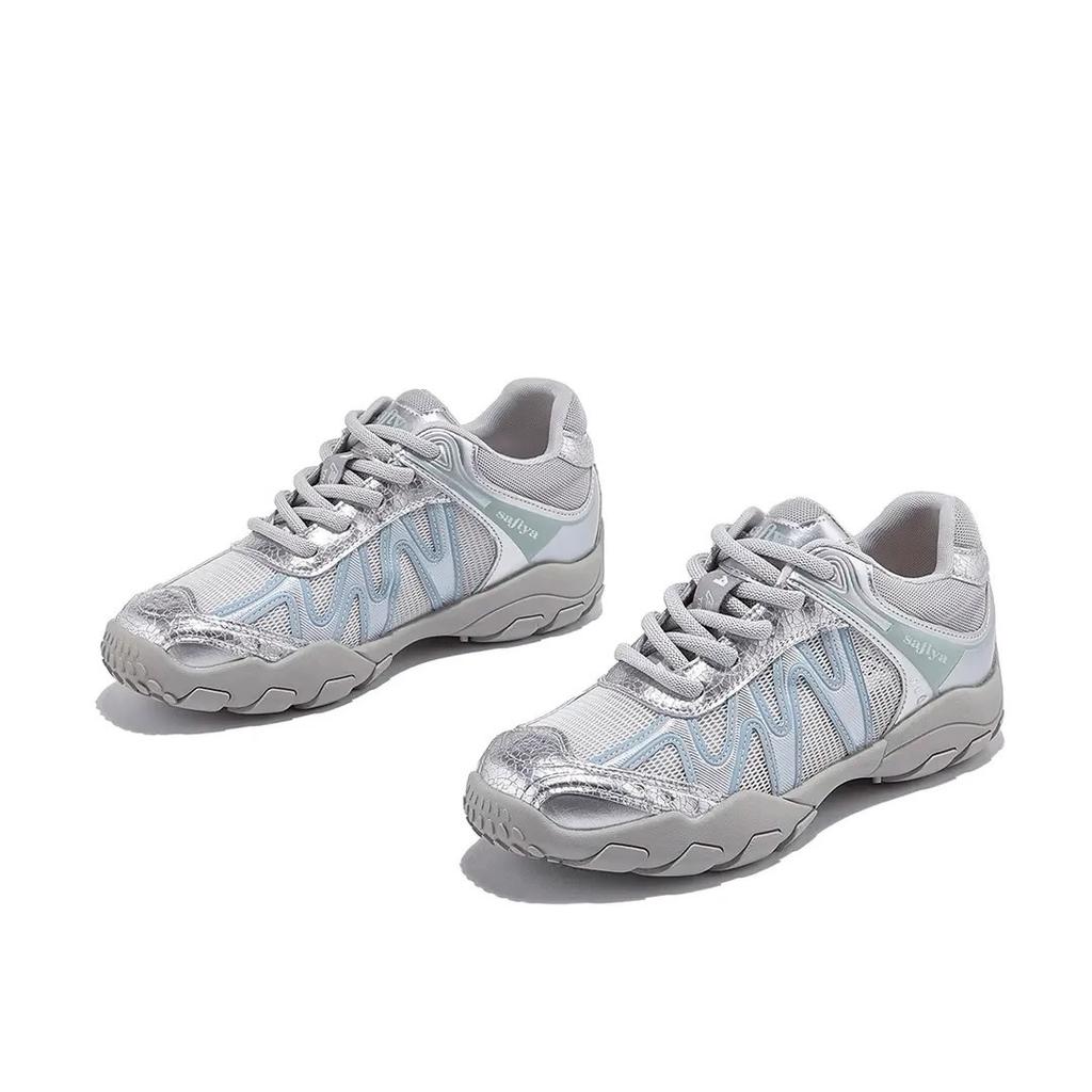 Mesh breathable thick-soled color matching trend German training shoes women's 2025 summer new casual versatile Forrest Gump running women's shoes