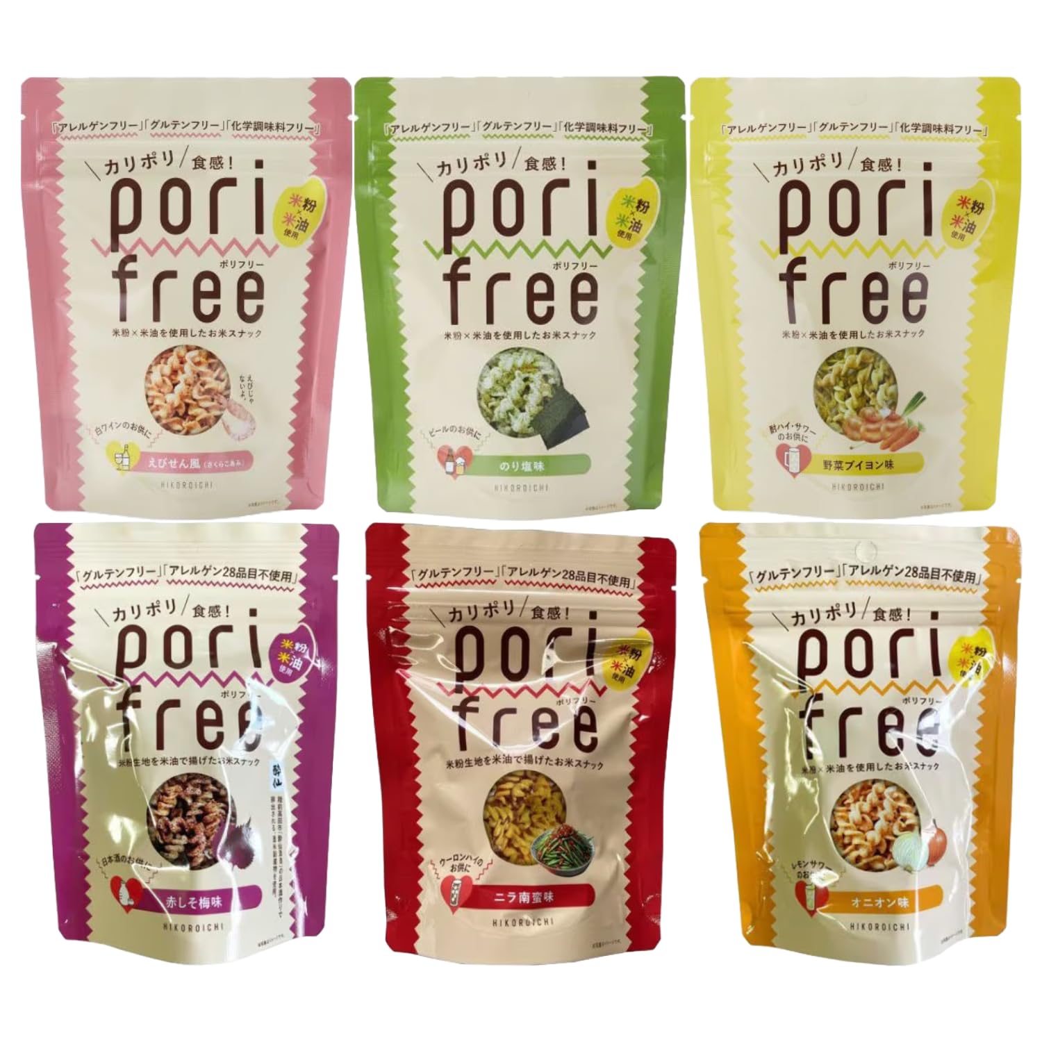 

Hikoroichi Farm Polyfree Assorted Set types x 1 bag (6 each)