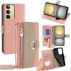 For Realme C75/14x 5G Case Mirror Wallet Leather Phone Cover with Chain Shoulder Strap