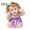 Waterproof Garden Statues Fairy Figurine, Hand-Painted Resin Statue with Wings, Indoor Outdoor Yard Moss Microscape Ornaments Lawn Decor, Landscaping