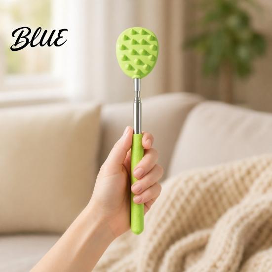 Ergonomic Back Scratcher And Massager Extendable Massager Tool Telescoping Multi-functional Scratcher Anti-Slip Handle for Muscle Relief