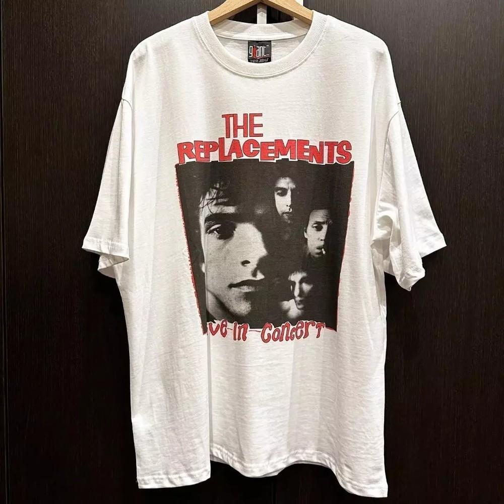 The Replacements Band Remake Graphic Live In Concert White Unisex T shirt Unisex T-Shirt M
