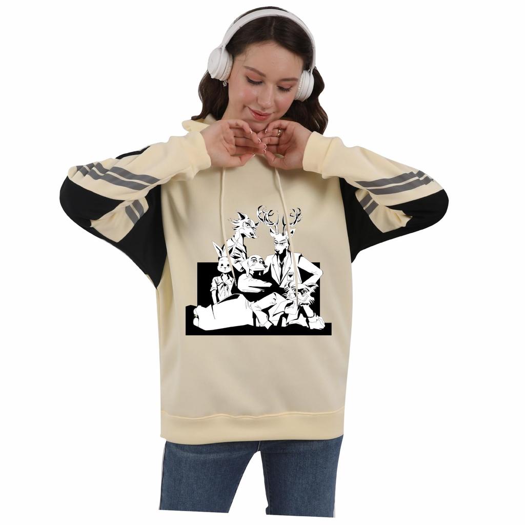 Unisex Loose Fit BEASTARS Anime Print Hoodie - Autumn/Winter