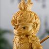 Wooden Black Myth Monkey King  statue Solid wood carving  Cute Home Room Office Decorative Statue with Chinese Characteristics
