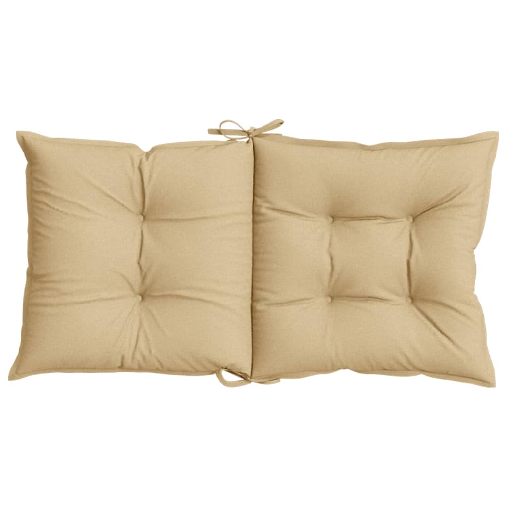 Low back Chair Cushions 4 pcs Beige Melange 100 x 50 x 7 cm Fabric