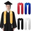European & American Graduation Ceremony Stole - Solid Color Satin Honor Shawl