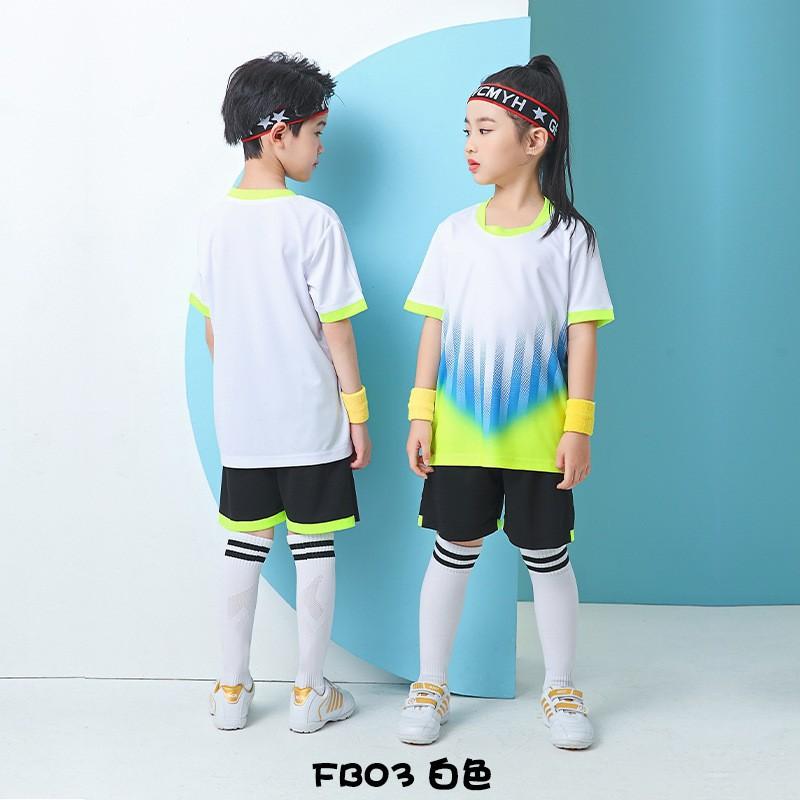 Children's football uniform sets, printed primary and secondary school training camp competition uniforms, boys' and girls' quick-dry sportswear 