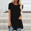 2024 Summer Plus Size Women’s Round Neck T-Shirt, Solid Color, Southeast Asian Fashion