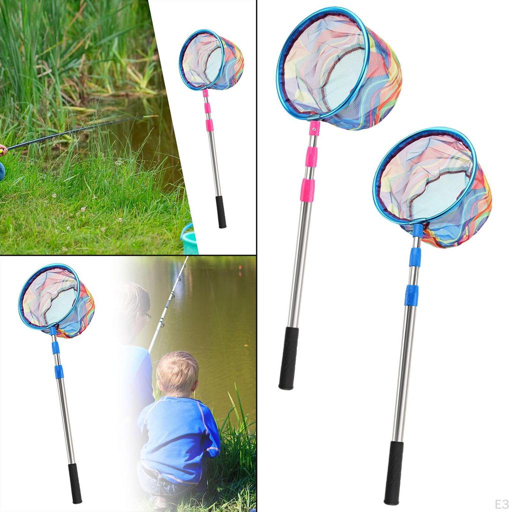 Children's Telescopic Fishing Net for Outdoor with Retractable Handle Collecting