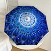 1PC mandala pattern Umbrella-8-Rib Reinforced, Automatic Open, Lightweight & Durable, Cute Fashion Accessory for Outdoor, Beach, or Casual Use, Beach