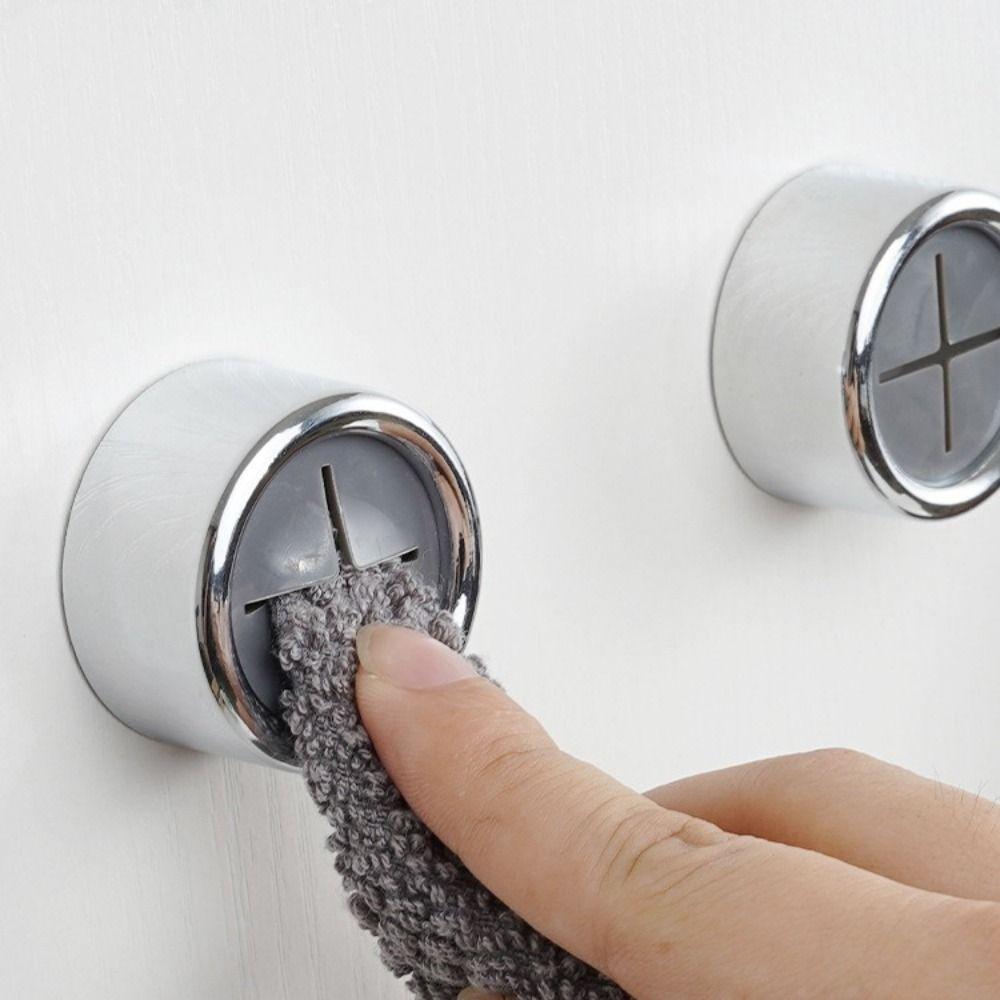 4 Pieces No Punching Towel Plug Holder Self Adhesive Dish Washing Cloth Storage Clip For Home