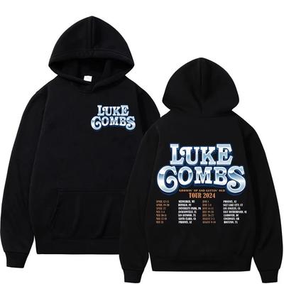 2026 Nieuwe Luke Combs Tour Print Hoodie Mannen Vrouwen Mode Vintage Pullovers Herfst Winter Casual Lange Mouw Met Capuchon Sweatshirt