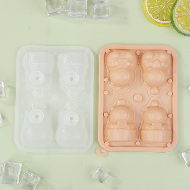 

4 Силиконовая форма в виде капибары, мультяшное животное, форма для шоколадного торта, для конфет, пудинга, лоток для кубиков льда, форма для мыла ручной работы оранжевый