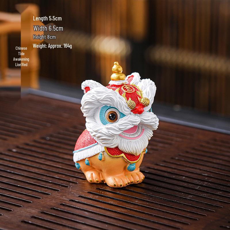 

Prosperity Tea Pet Ornament: Chameleon Qilin Pixiu Auspicious Beast for Tea Ceremony Décor