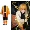 Anime Dämonentöter Kimetsu No Yaiba Agatsuma Zenitsu Cosplay Tuum Perücke Frauen Kimono Uniform Halloween Weihnachtsfeier Kleidung