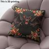 Goth Floral Vampire Bat Throw Pillow Covers Pattern Cushion Cover Suitable for Sofa Bedroom Car Pillow Cover
